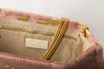 Statement Clutch in Pink/Gold Hair on Hide