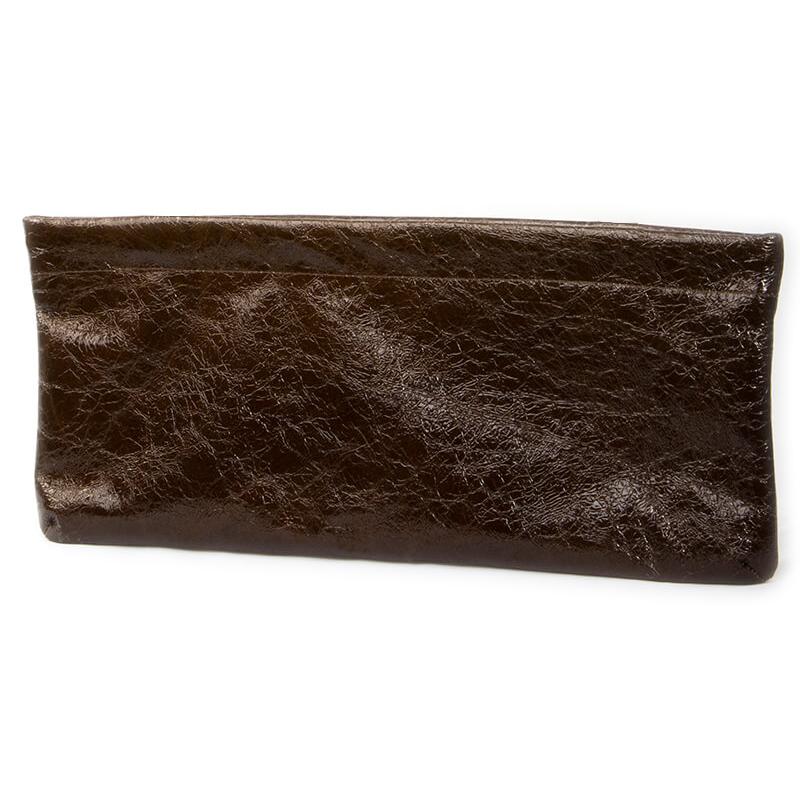 Statement Clutch in Patent Leather - Espresso – Shop Degroot