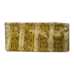 Statement Clutch in Snake Embossed Leather - Green